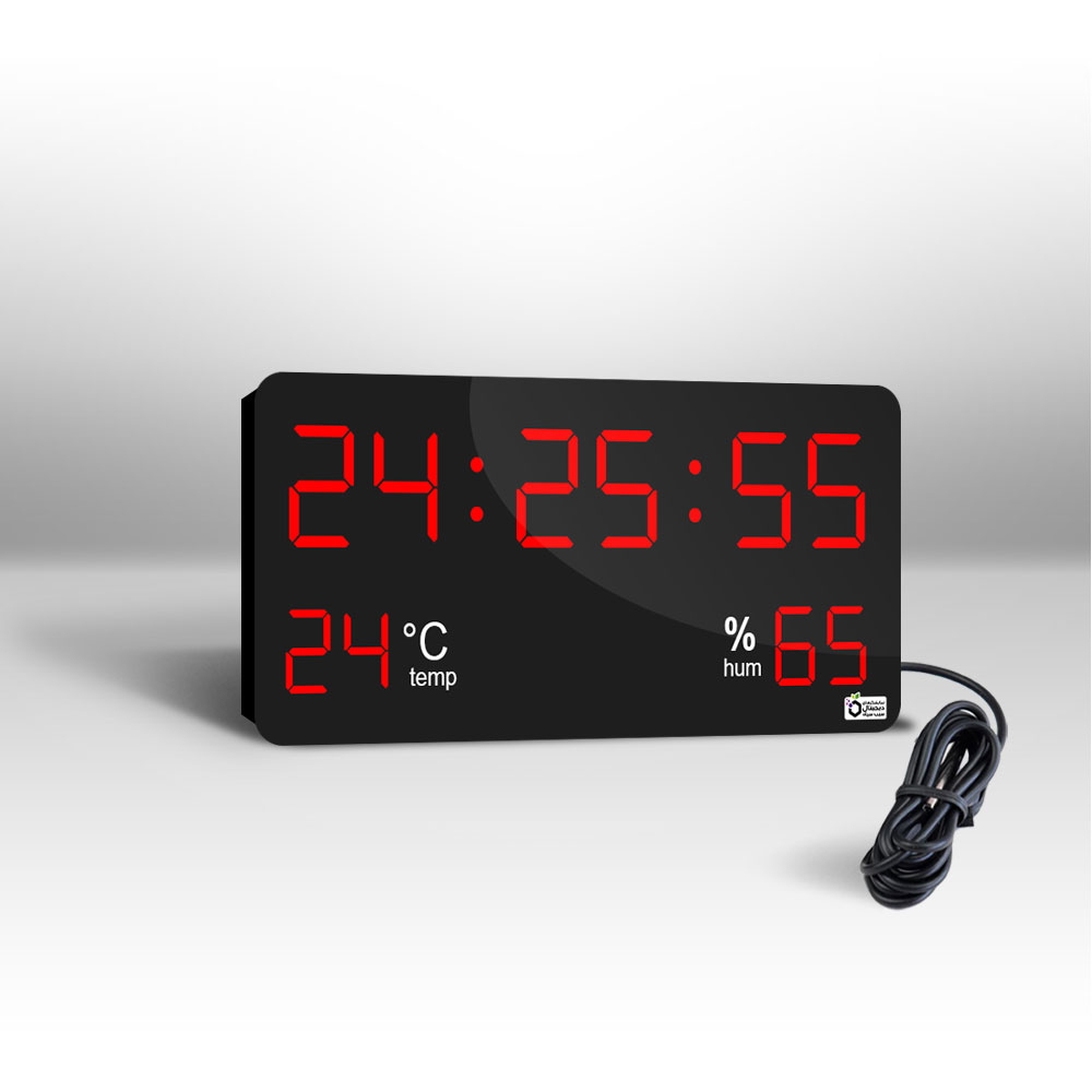 دماسنج و رطوبت سنج دیجیتال ساعت دار مدل HTC35