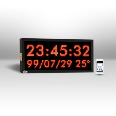 ساعت دیجیتال استخری ساعت و تقویم دیجیتال ضد آب دیواری مدل MHMS42 برند سیب سیاه