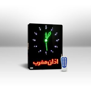 نمایشگر ساعت و تقویم دیجیتال اماکن مذهبی مدل K1 دیجیتال برند سیب سیاه